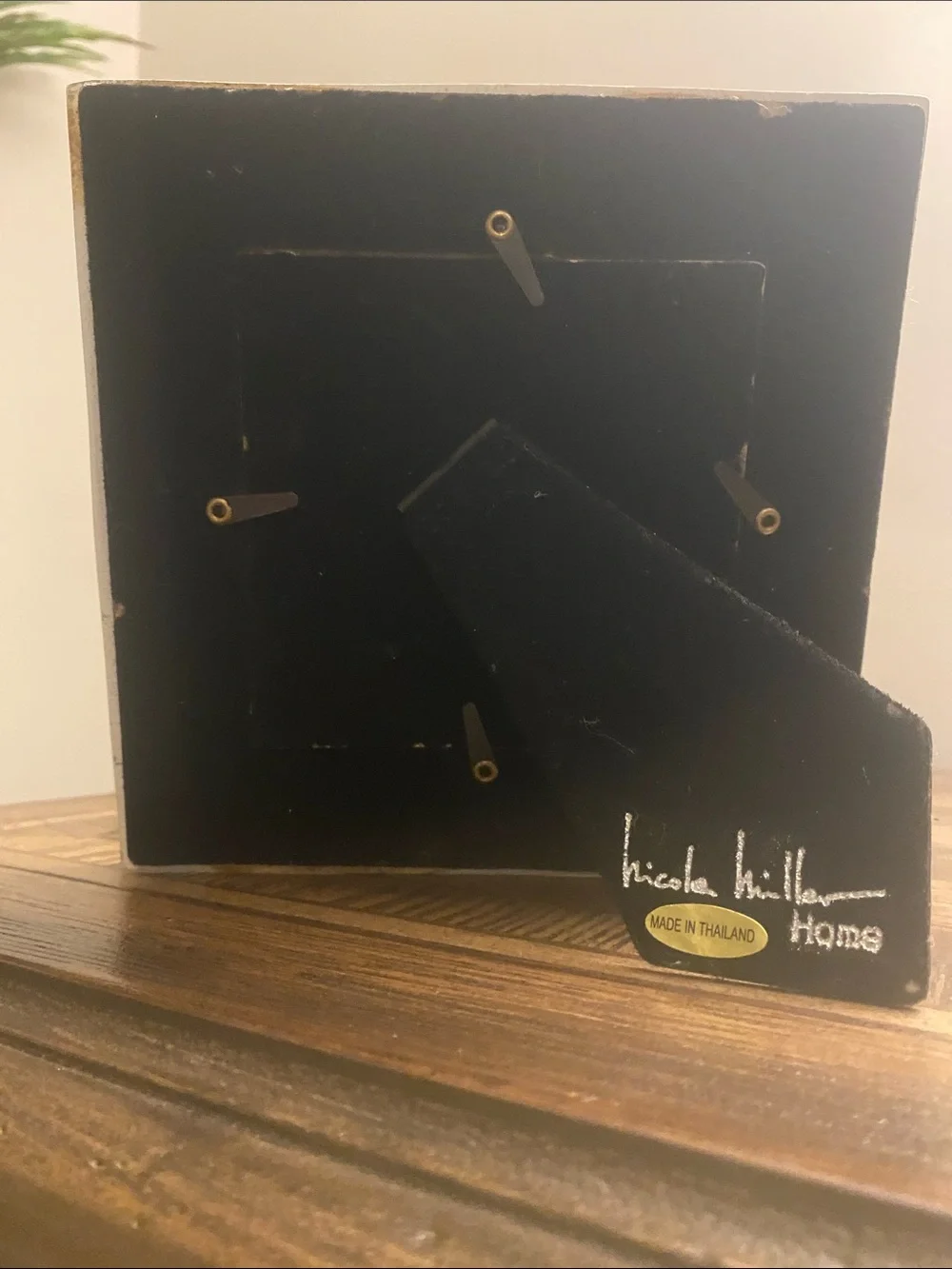 Nicole Miller 7 X 7 Frame with 4” X 4” Opening Like New! Gold Accents